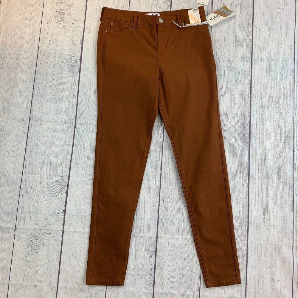 YMI Juniors Copper Pants sz Large Skinny Mid-Rise Inseam 30" New NWT